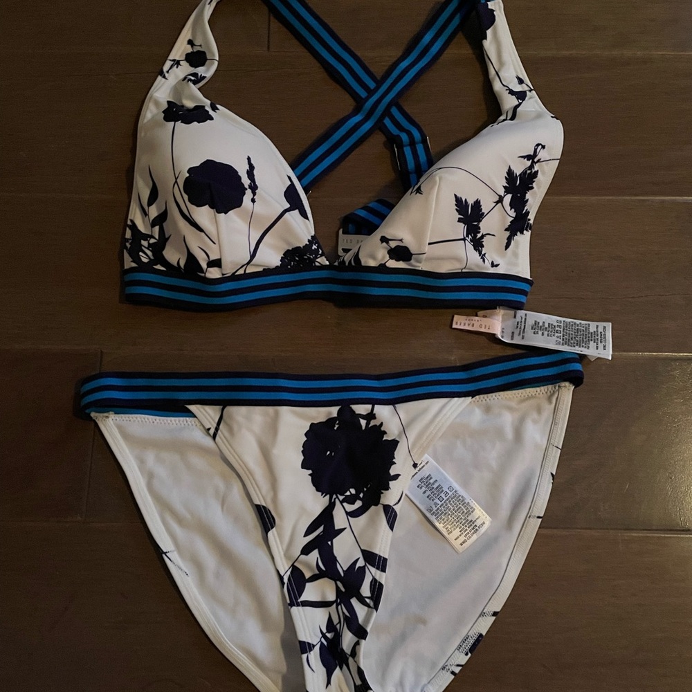 Ted Baker Bikini Set; Top size 4, Bottoms size 2; Worn once, Excellent condition